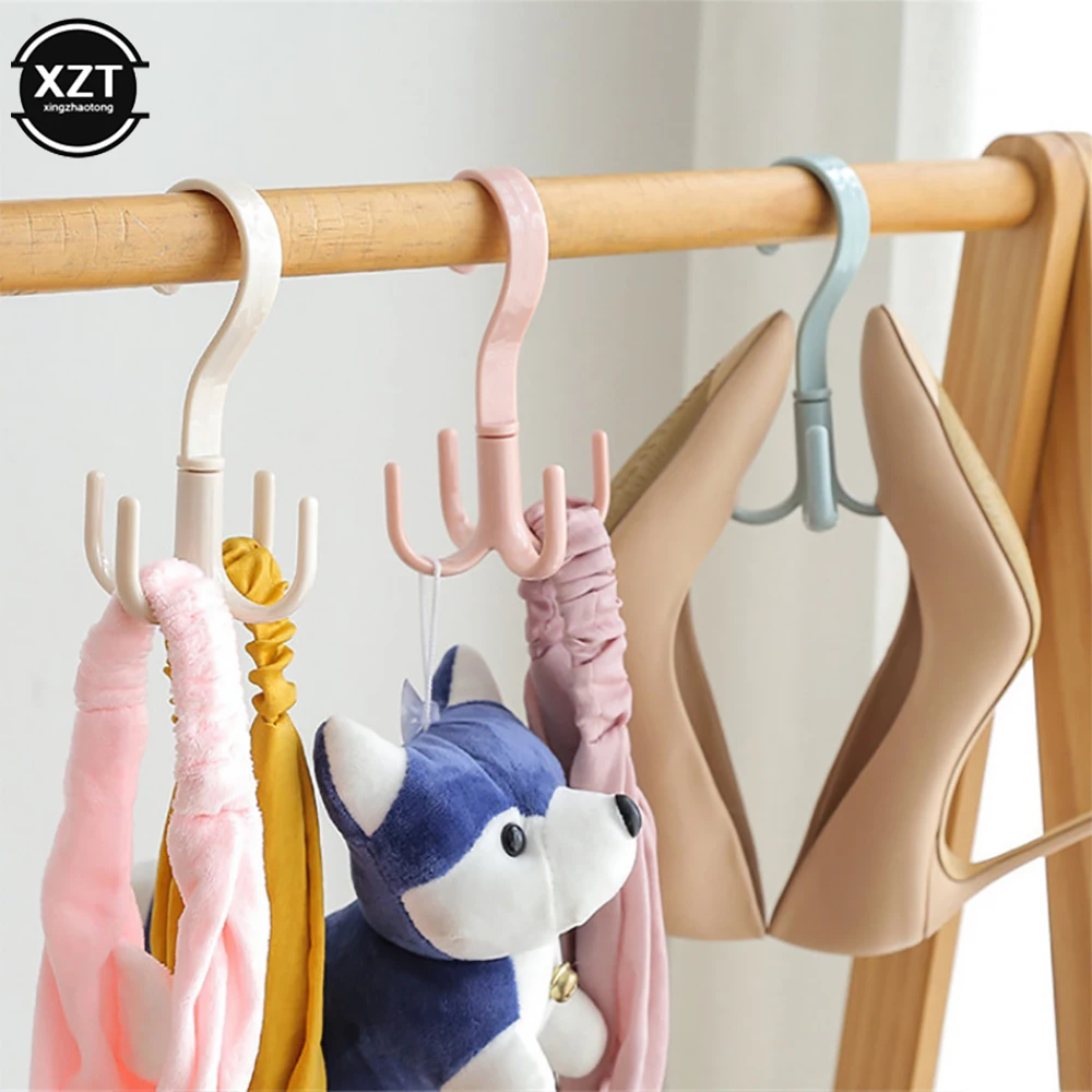 360 Rotate Rotated Hanger Hooks Wardrobe Clothes Rack Hanger Organizer Bag Hanger Shoes Belt Scarf Hanging Rack Closet Hanger