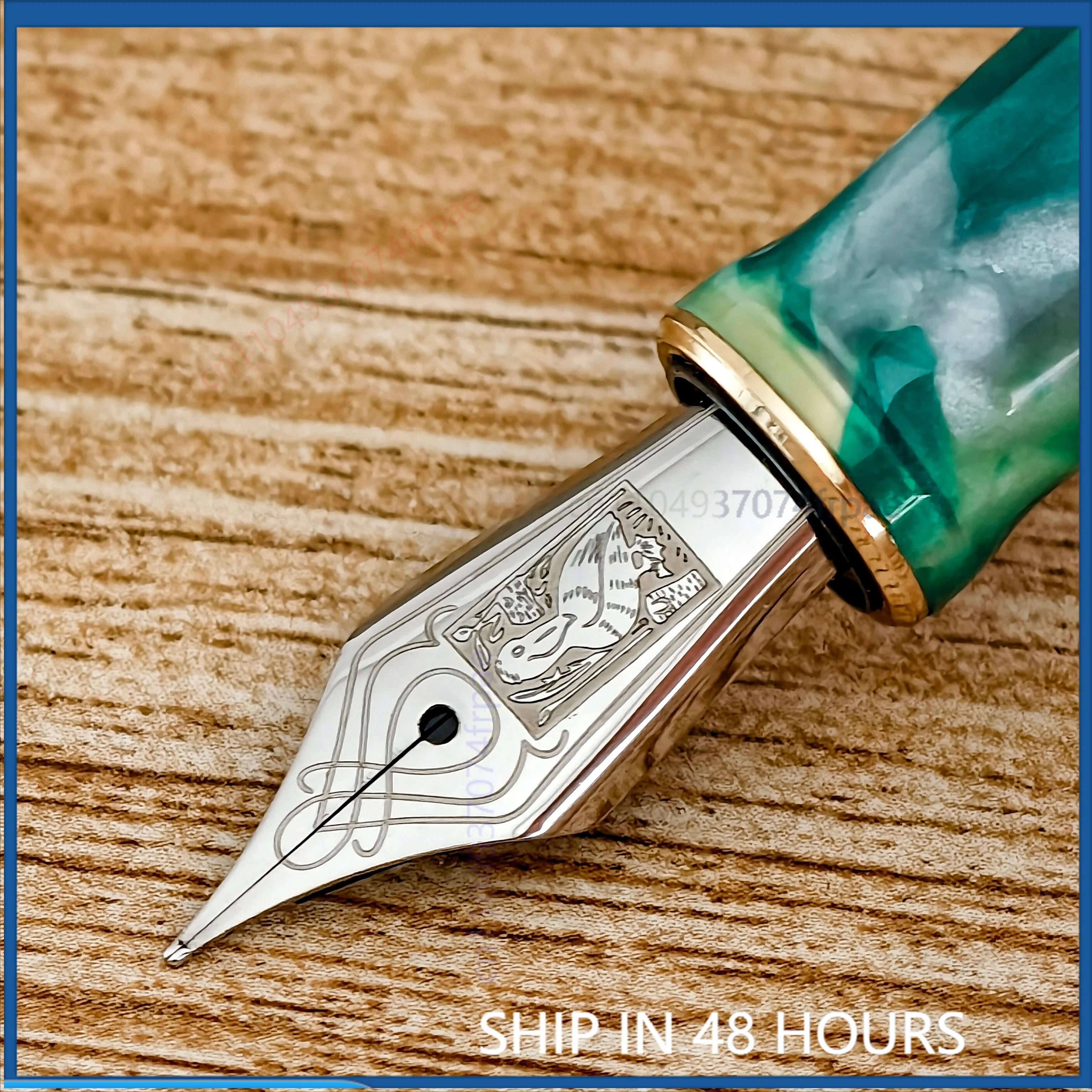 precision-engraved-for-35-pelican-fountain-pen-nib-hand-polished-long-knife-dragon-blade-hard-script-calligraphy-part