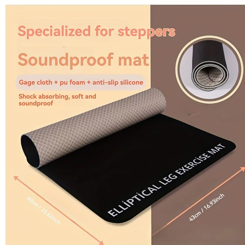 Tapete Antideslizante y Absorbente de Impactos para Máquina de Ejercicios - Hecho de Material PU, Silicona Antideslizante, Fácil de Mantener