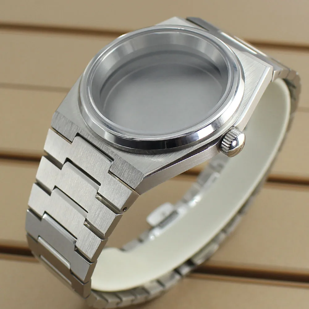 

Silvery 40mm Watch Cases Accessories Sapphire For Mod PRX Super Player NH35 NH36 NH38 NH34 NH70 NH72 Movement Solid Bottom Cover