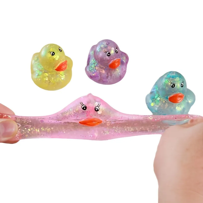 

1pc Squishy Maltose Aurora Duck Squeeze Toy, Soft Cute Animal Stress Relief Decompression Stretch Toy, Kawaii Duck for Kids Adults
