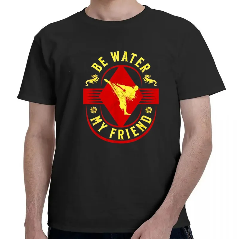Be Water My Friend-T-shirt à manches courtes pour hommes, High Kick, Arts martiaux, Vêtements esthétiques, Nouveau