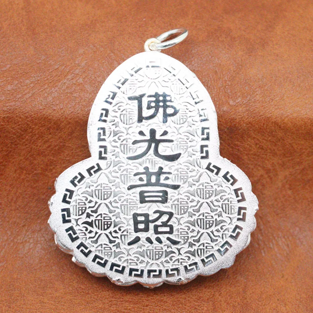 Solid 999 Fine Silver Maitreya Buddha Pendant