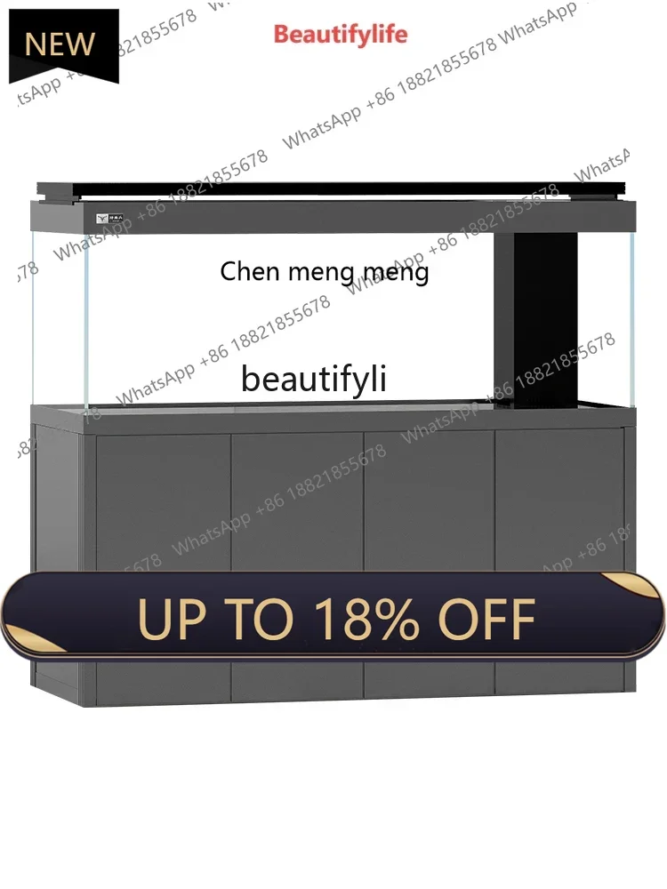 

P178 Professional Customized Fish Tank Home Living Room Super White Glass Medium and Large Bottom Filter Ecological Aquarium