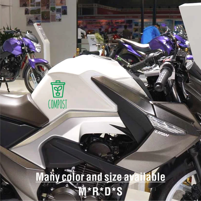 الفينيل ملصق السماد الشارات ، القمامة وإعادة تدوير حاوية القمامة ، السماد لصائق ، خزانة ملابس المزرعة ، منظمة المطبخ لصائق #4