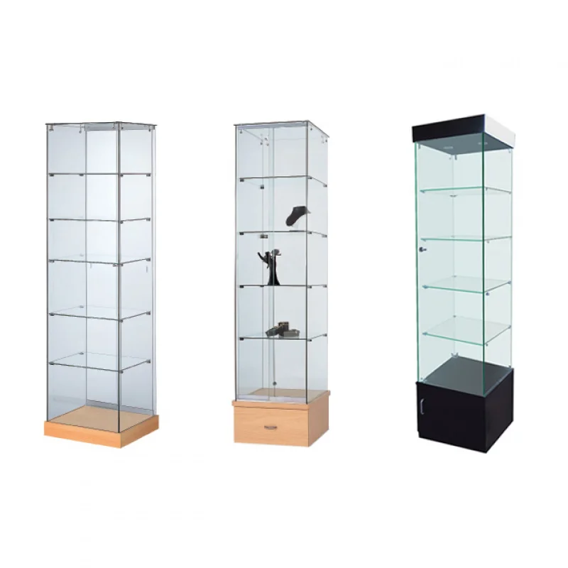 

custom.6' Full glass display with led light Wholesales Melamine Plants Retail store Shelf MDF tempered glass showcase