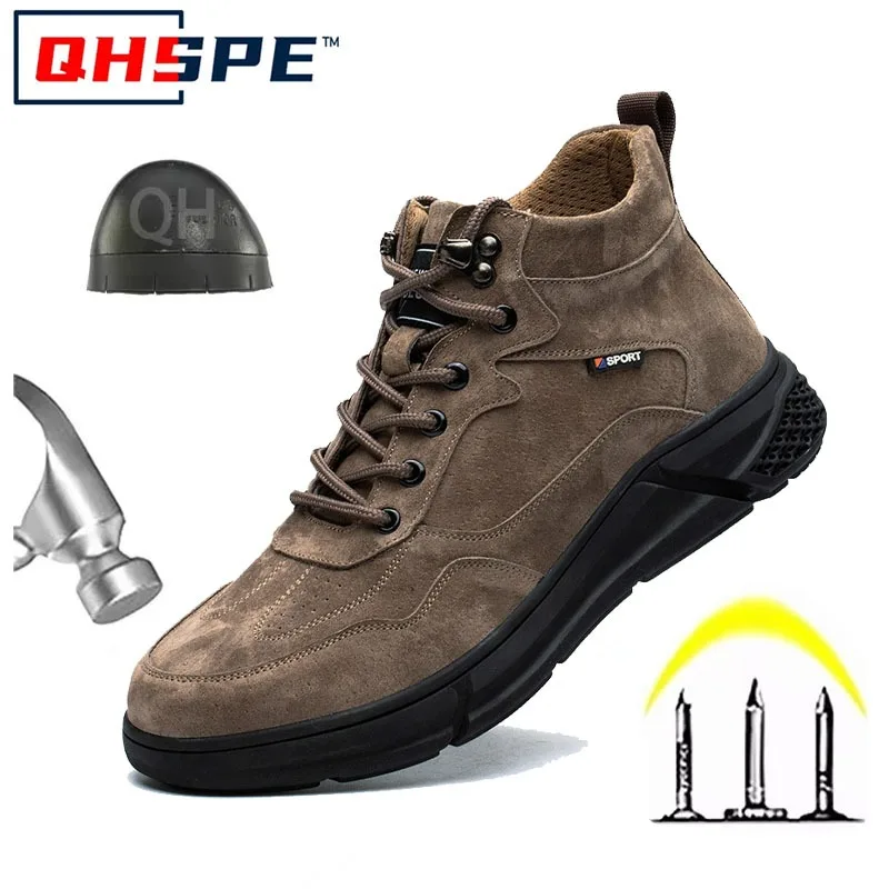 

Outdoor Work Shoes Anti Smash Safety Boots Construction Work Shoes Steel Toe Cap Working Boots Puncture-proof Shoes