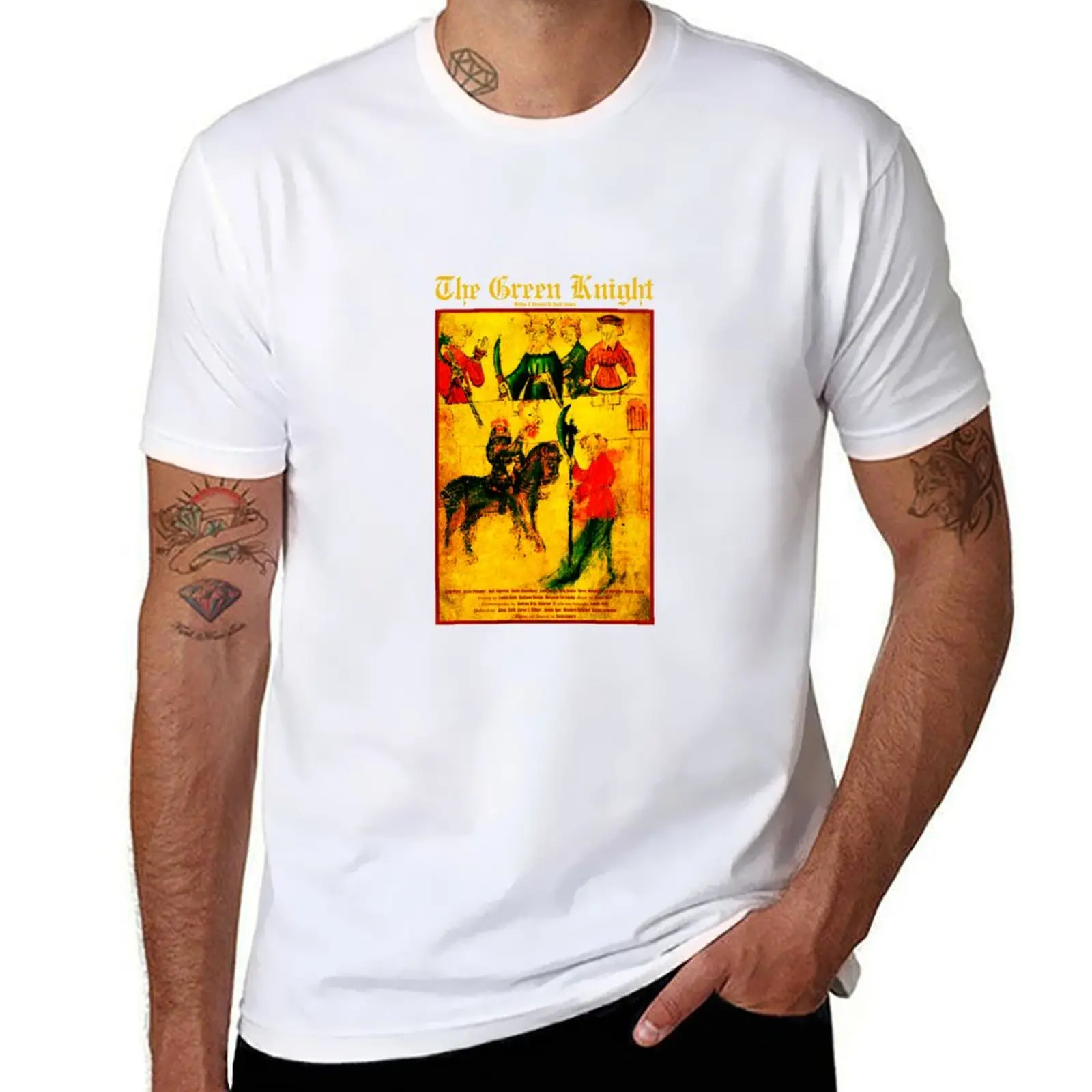 

The Green Knight Film Movie Poster Sir Gawain and the Green Knight T-Shirt funny t shirts cotton T-Shirt