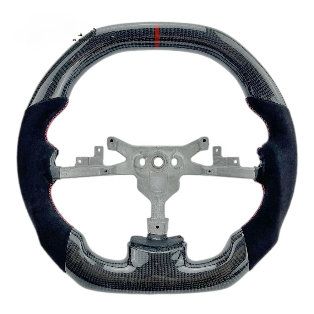 Ever-Carbon Racing ECR Personal Tailor Suede Leather Carbon Fiber Steering Wheel For Corvette C6 Body Kit