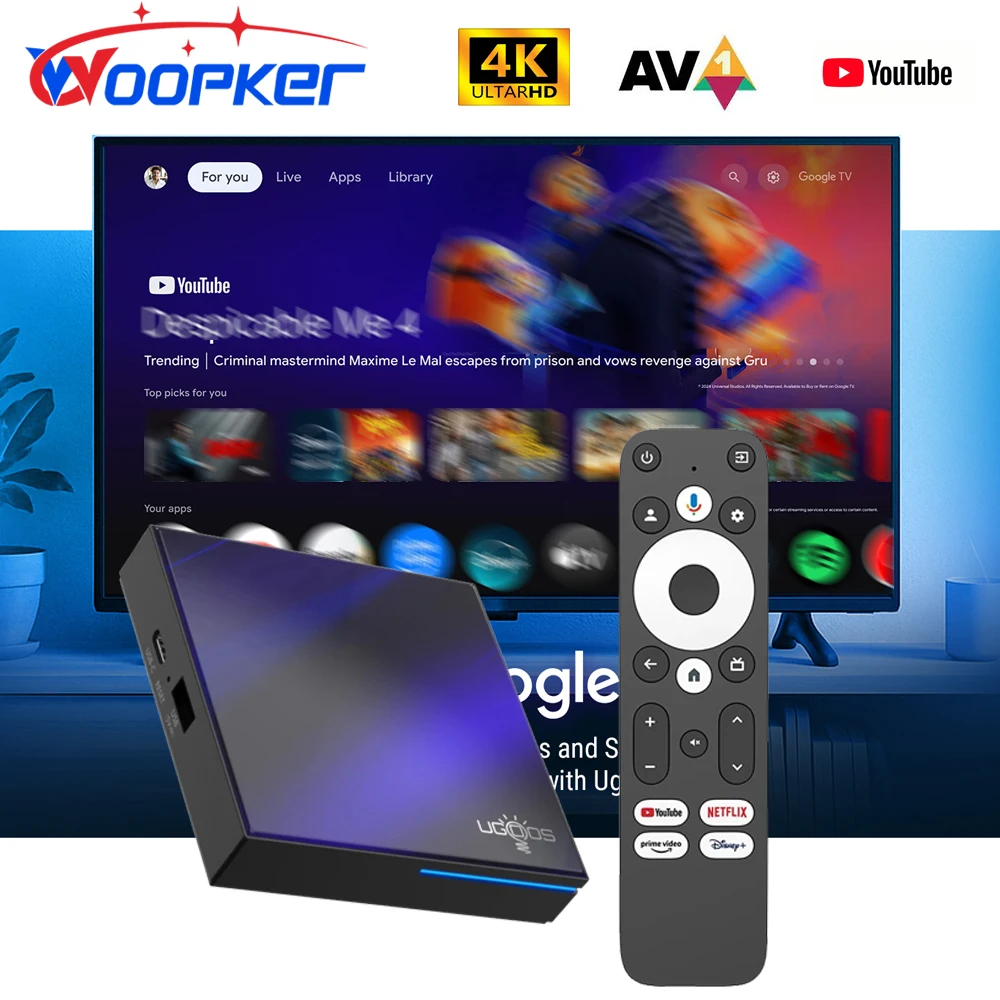 

Ugoos SK2 TV Box Google Certificated Realtek RTD1325 ARM Cortex-A55 Wifi6 BT5.2 4K Support AV1 Media Player Smart Set Top Box