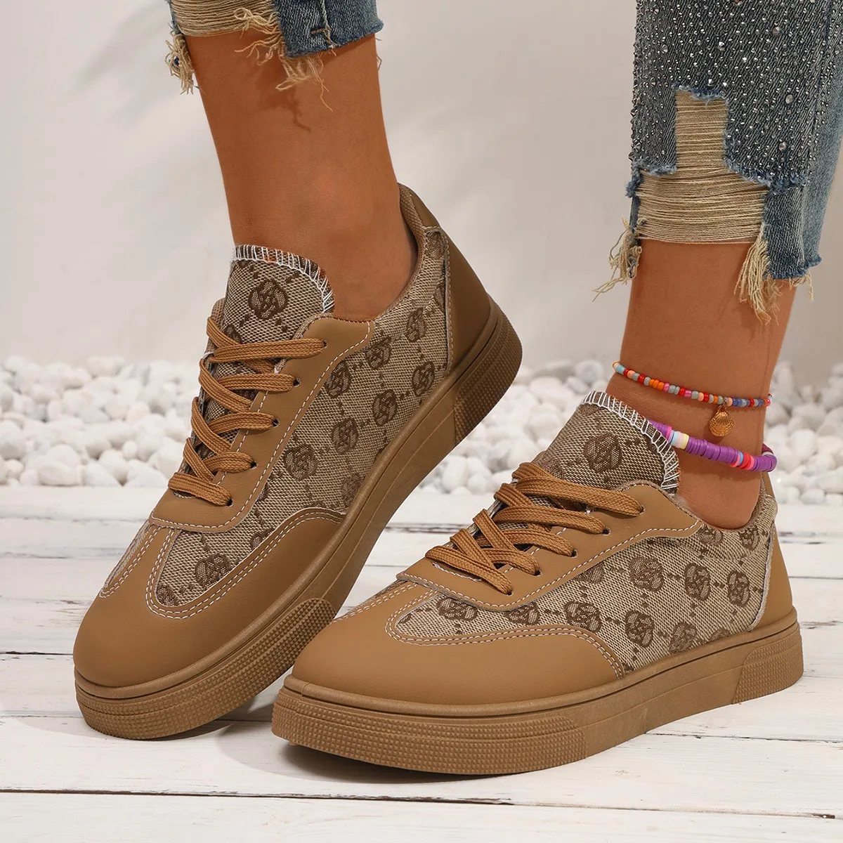 Sneakers da donna primavera e autunno nuove scarpe da tavola da donna firmate moda Low Top Plaid scarpe Casual Sneakers Sneakers da donna