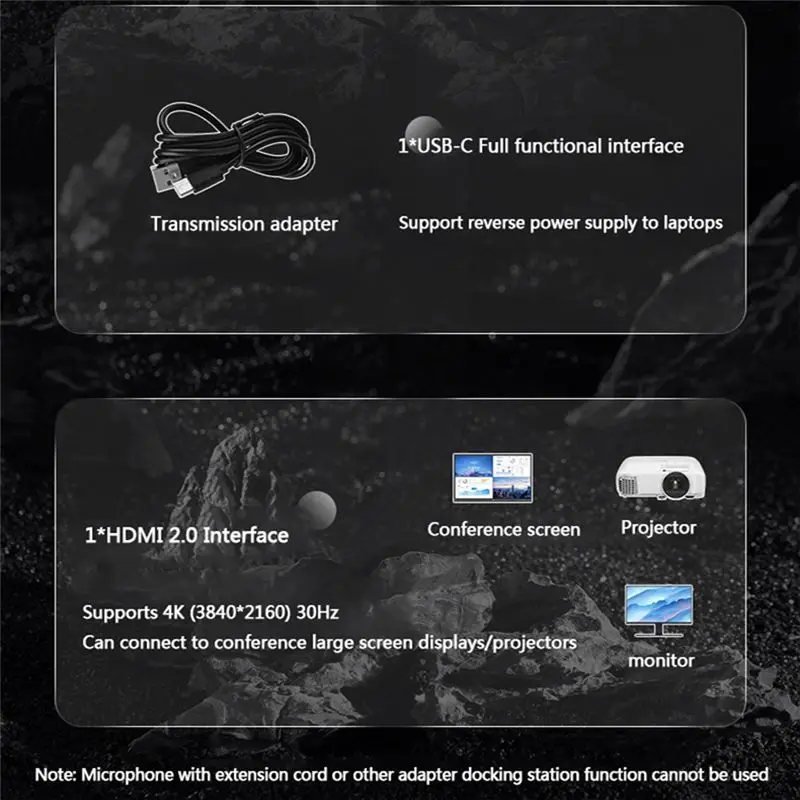 Superior-Smart Docking Station Conference Speakerphone Video Conference Omnidirectional Microphone Hub For PC Laptop Computer