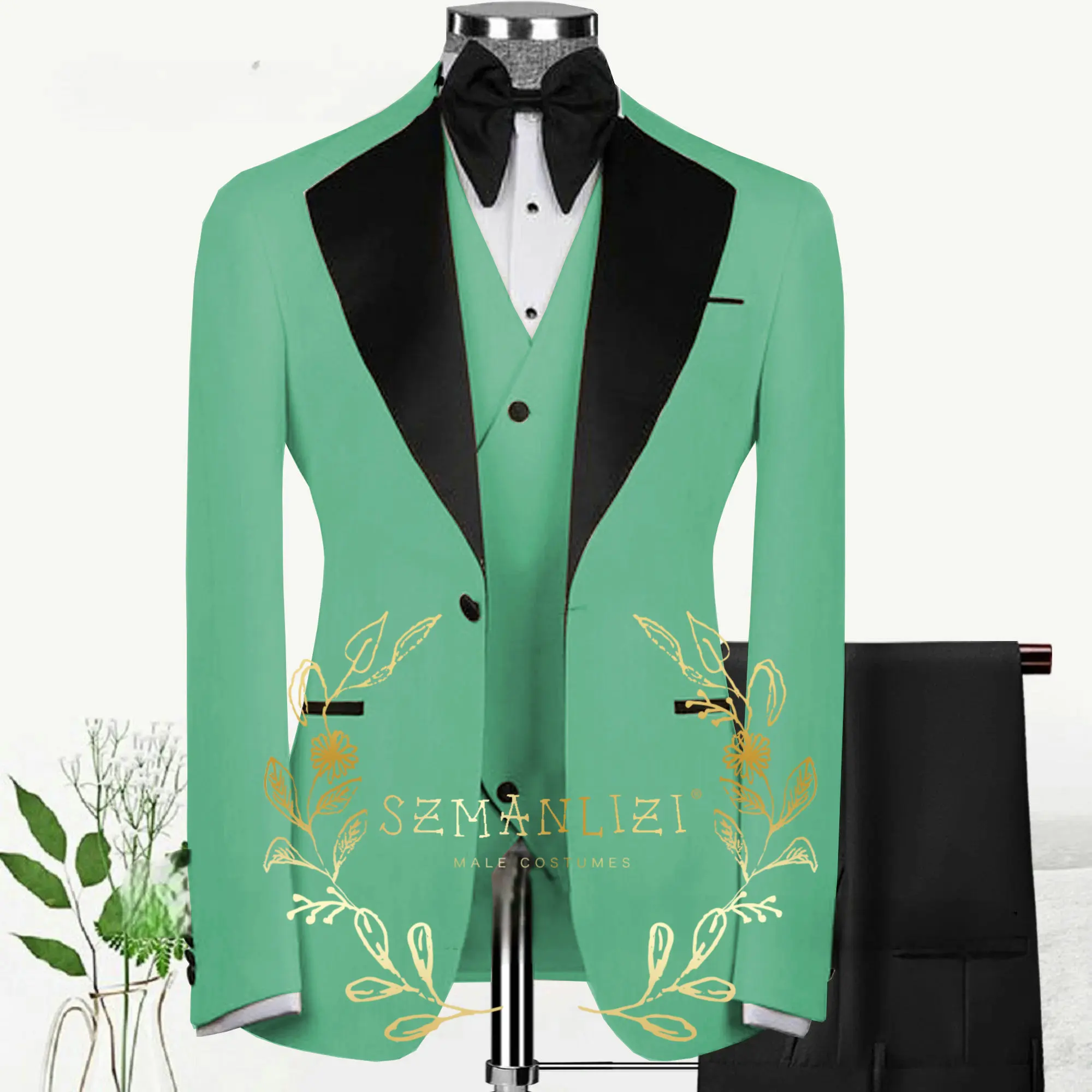 

Men's Suits 3 Pieces Slim Fit Suit Formal Business Groom Wear Wedding Tuxedos Blazer Jacket Vest Pants Set Costume Homme Mariage