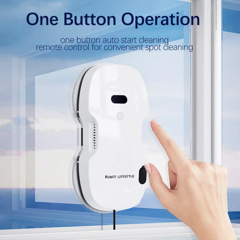 Novo robô limpador de janela, tanque de água 40ml, 5600pa sucção, baixa voz, limpicristales de vidro de limpeza, spray de água automático, moto sem escova