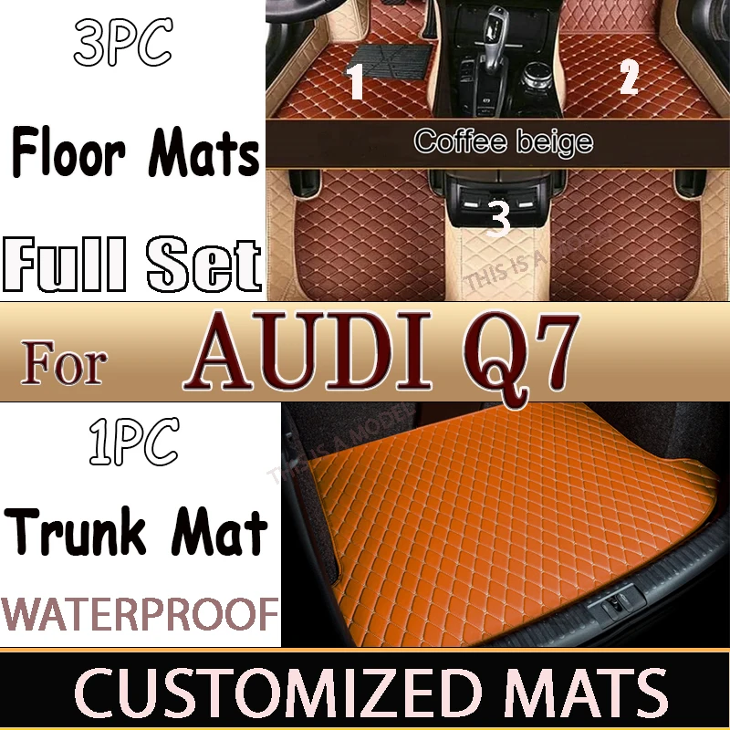 Tapetes do assoalho do carro para Audi Q7, almofadas do pé do automóvel, automóvel, 5 assentos, 2006, 2007, 2008, 2009, 2010, 2011, 2012, 2013, 2014, 2015