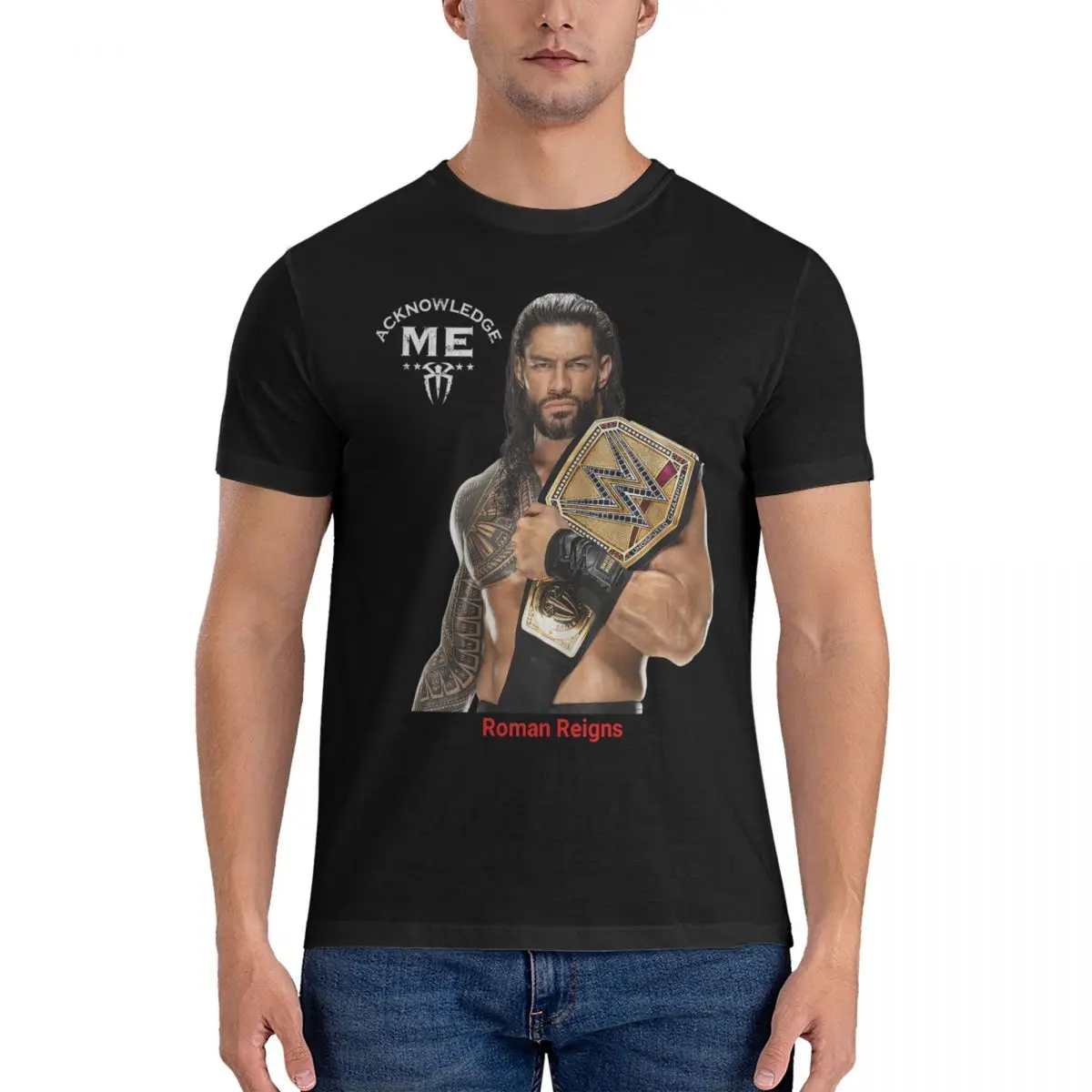 Roman Reigns Abdul Jalil T Shirt For Men Women Cotton Clothes Aesthetic Round Neck Short Sleeve