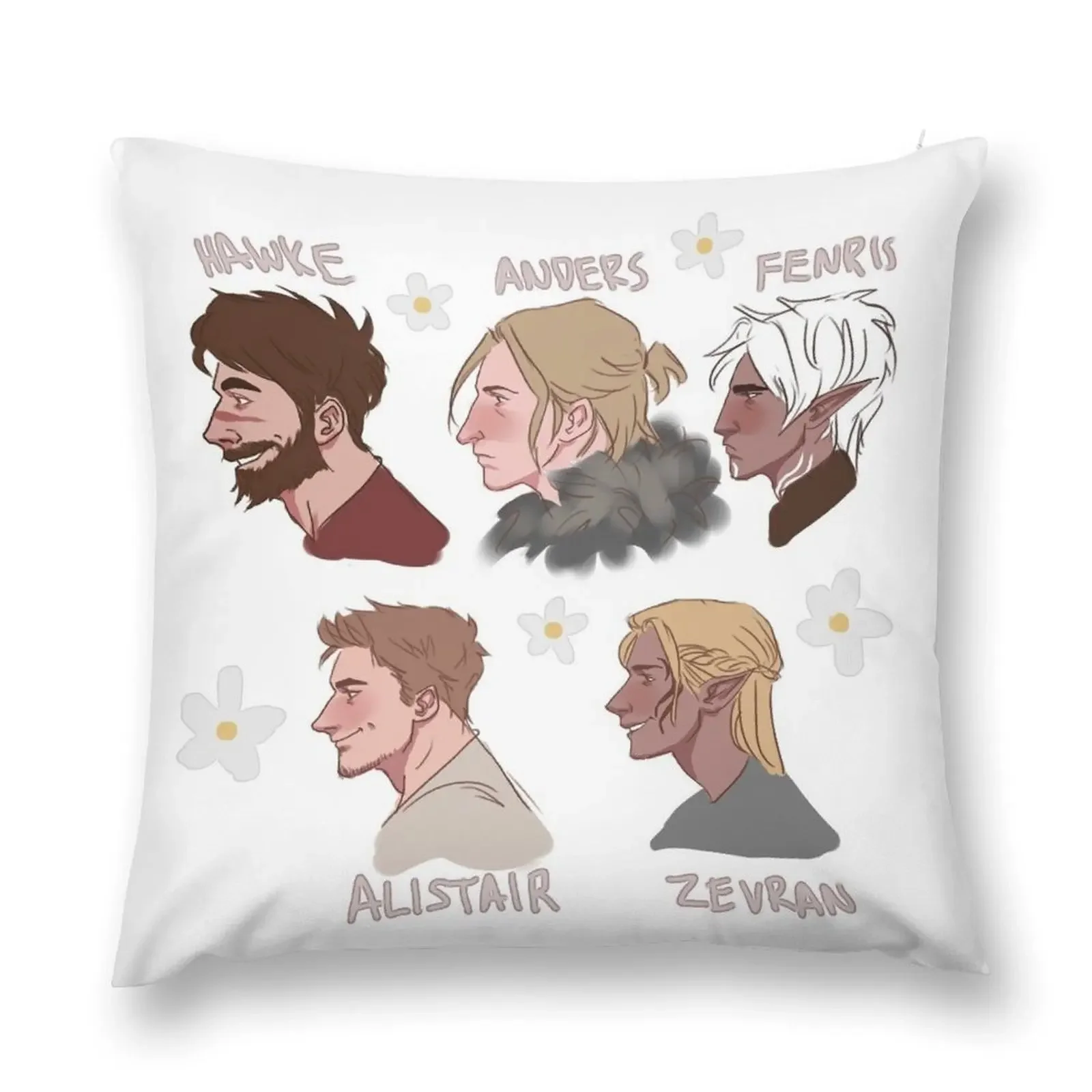 

Dragon Age Boys - Hawke, Anders, Fenris, Alistair, Zevran Throw Pillow Pillowcases Cushion Cover Luxury pillow