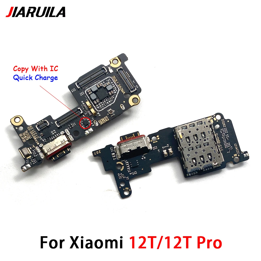 Micro USB Charger Dock Connector Charging Port Microphone Flex Cable Replacement Parts For Xiaomi Mi 12T Mi 12T Pro