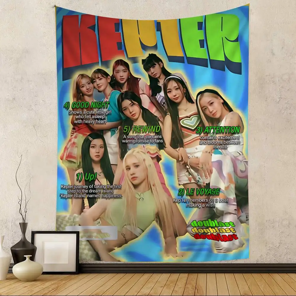 singing group Korea K-Kep1er Kpop Hanging Bohemian Tapestry Indian Buddha Wall Decoration Witchcraft Bohemian Hippie Cheap