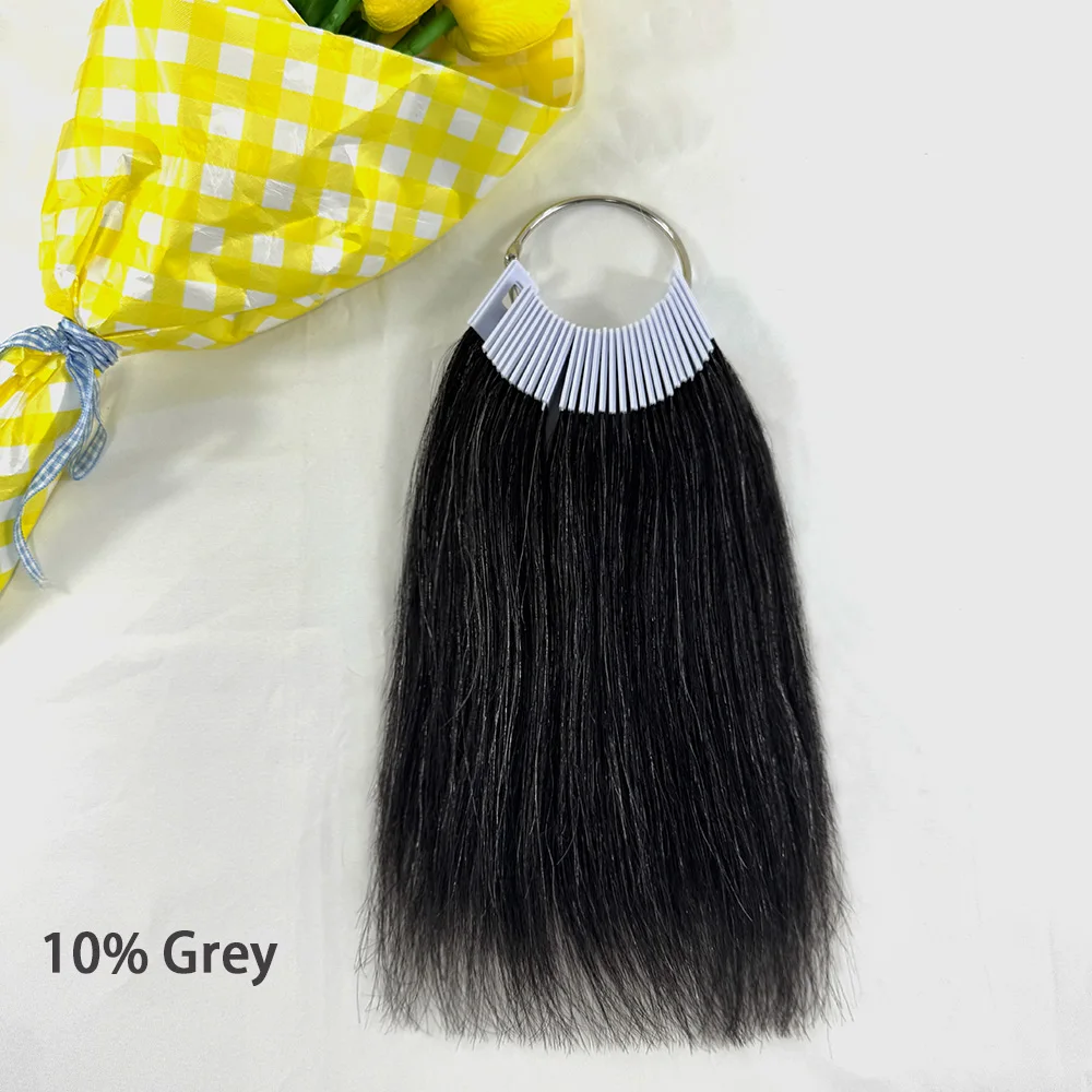 30 قطعة/المجموعة/المجموعة حلقات لون الشعر الرمادي رسومات الشعر البشري الحقيقي حوامل اختبار عينات الألوان لصالون تصفيف الشعر الصباغة ممارسة أداة