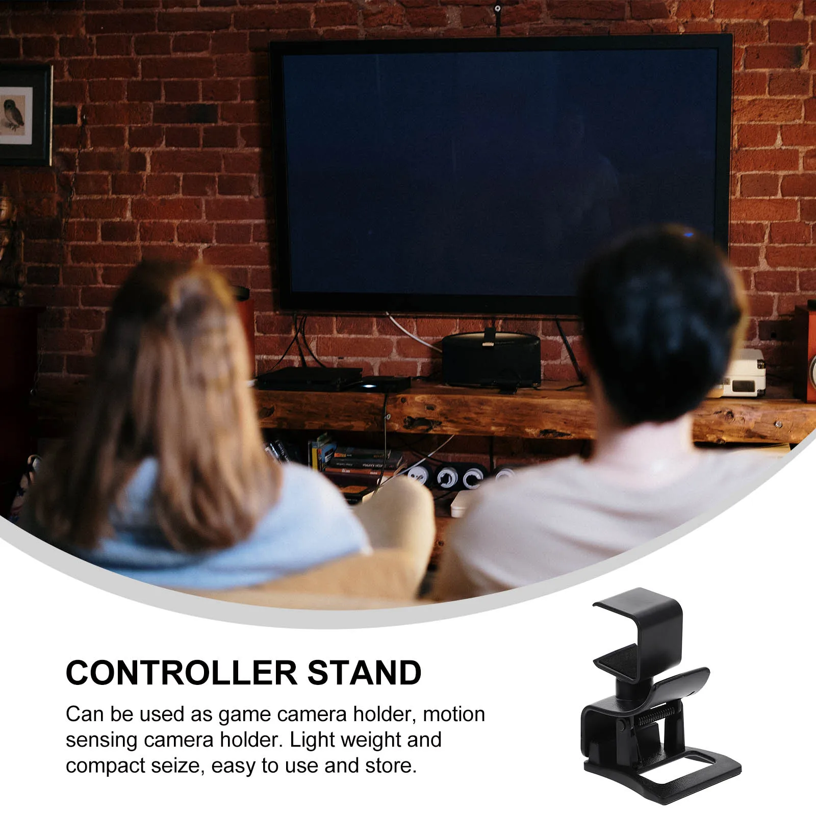

Black Plastic St Somatosensory Camera Bracket Game Controller Holder Motion Sensing Mount TVBracket Lightweight Compact Easy
