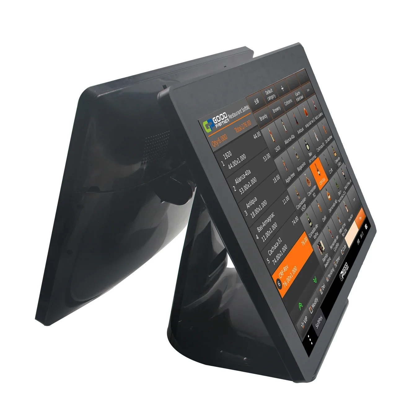 for All in One Dual Screen POS System in Win/Android POS Cash Register with Capacitive Touch Screen and Thermal Printer