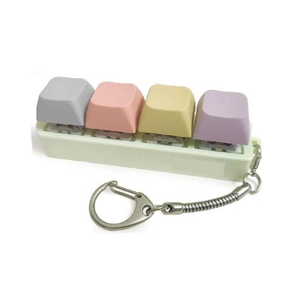 Relaxing 2/3/4 Keys Finger Keyboard Key Button Keycap Fidget Keychain Stress Relief Pass The Time Decompression Toy Adult