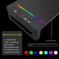 RGB Lights Monitor Stand Riser with USB USB 3.0 & 2.0 Hub with Storage Drawer Laptop Holder Ergonomic Foldable