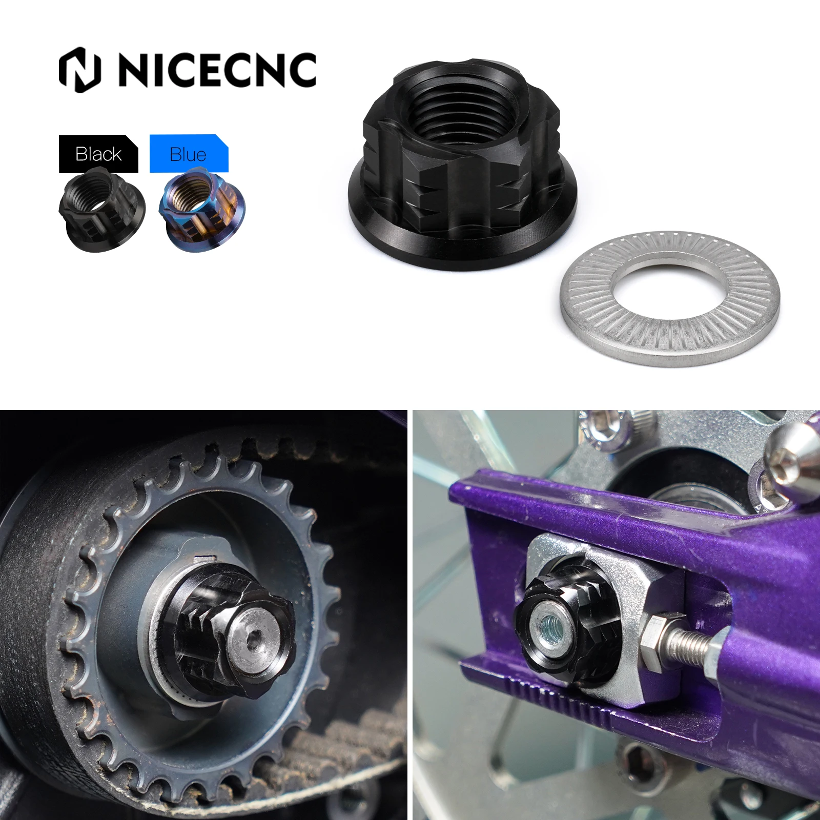 

NCIECNC For Sur-Ron light bee X S light bee L1E Segway X160 X260 Surron light bee X/S Primary Belt Pulley Nut & Rear Axle Nut