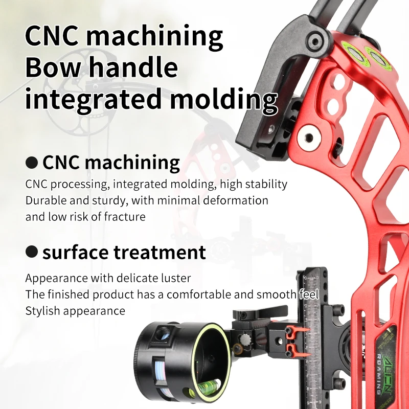 STARCN Indoor Outdoor CNC-gefrästes Aluminium Rechtshänder 29" ATA-Länge Zielpfeil Schießen Bowfishing Jagd Compoundbogen