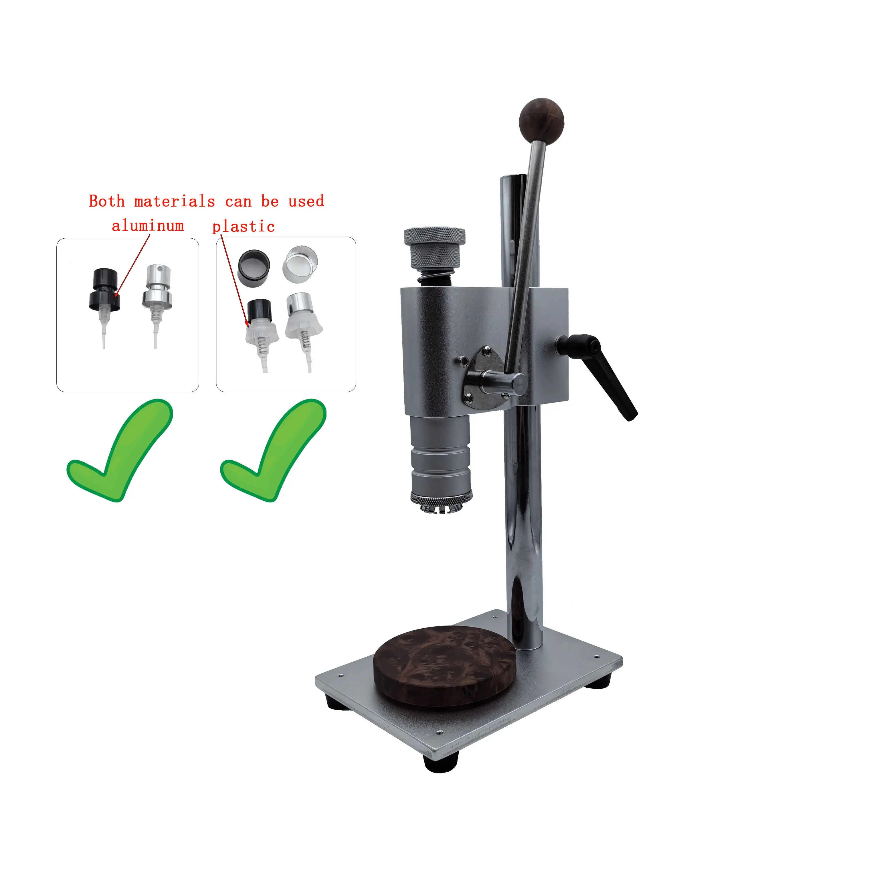 Machine manuelle de cachetage de bouteilles de Parfum 13mm-22mm, pince à sertir avec vis de saisie, emballage en plastique de capsulage