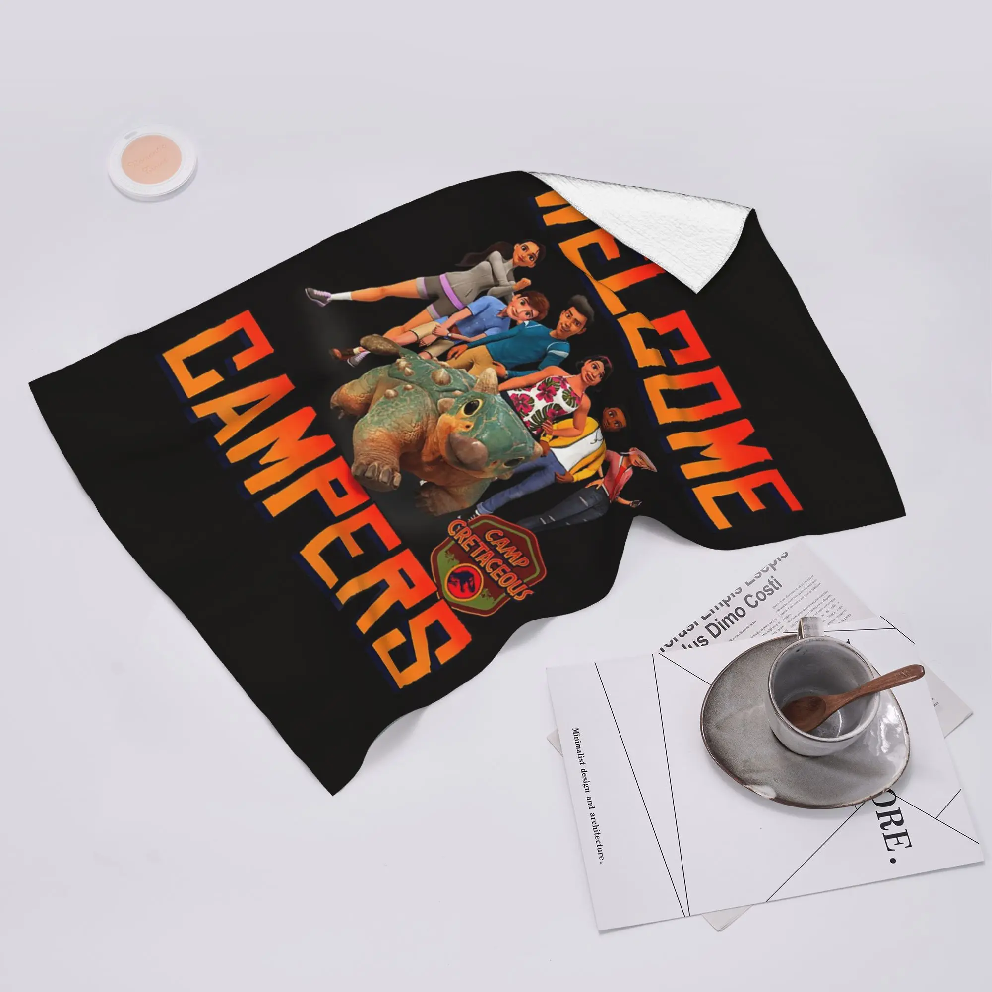 Custom Jurassic World Camp Cretaceous Welcome Campers Group Soft Face Towel Quick Dry Pool Bath Cotton Towels Breathable