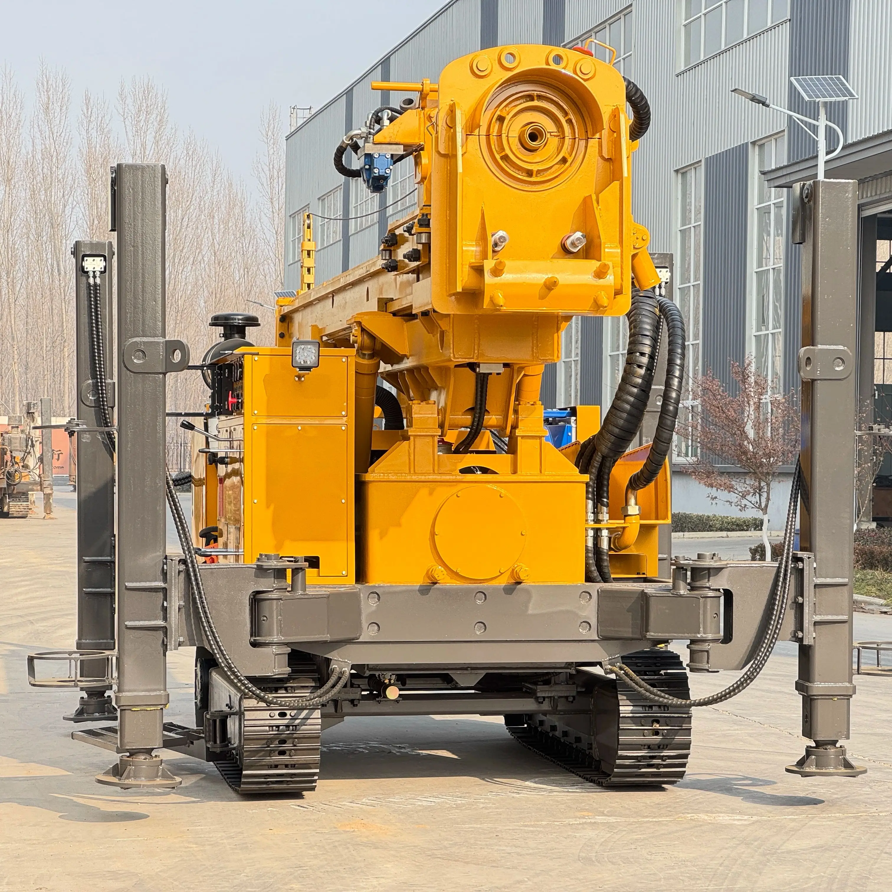 High Performance Water Well Drilling Rig 500m Depth Hard Rock Reverse Circulation Rig with Gripper