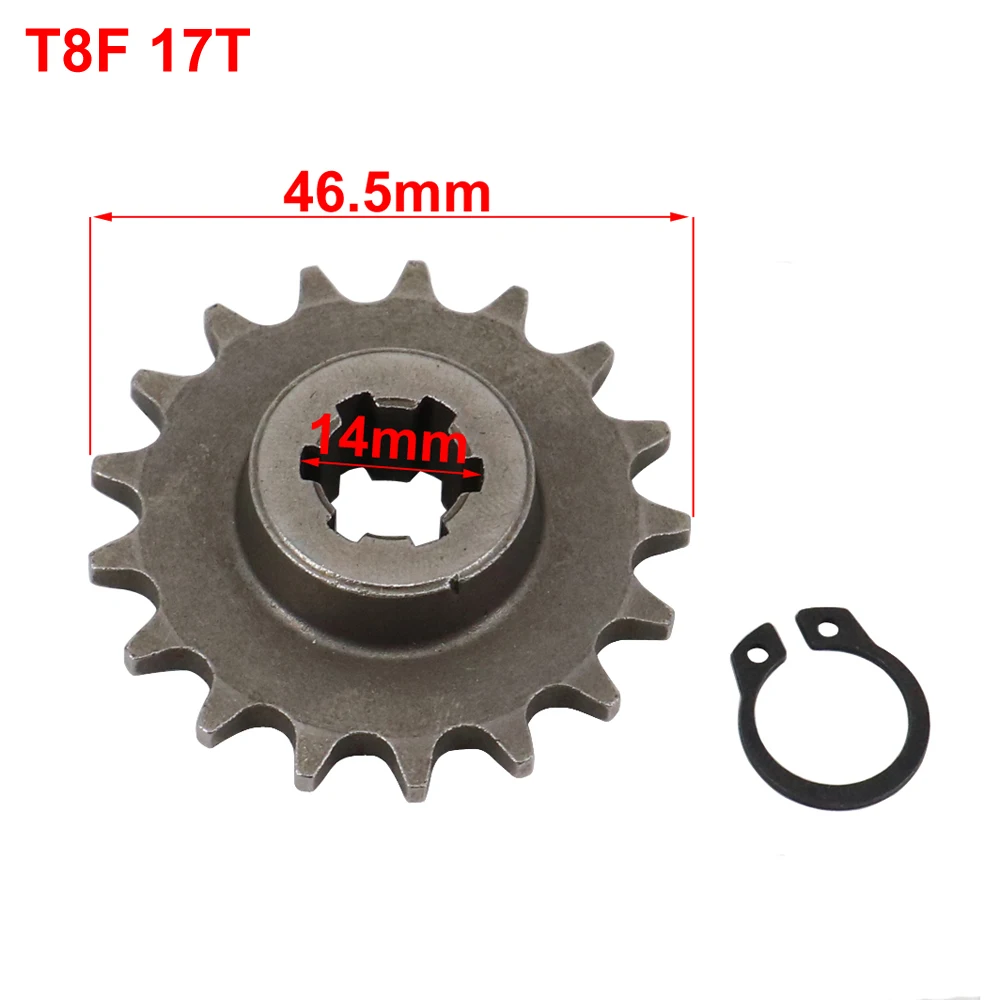 T8F 11T 14T 17T 20T Tooth Front Clutch Gear Box Pinion Sprocket for 47cc 49cc 2 Stroke ATV Quad Dirt Pocket Mini Motor Bike