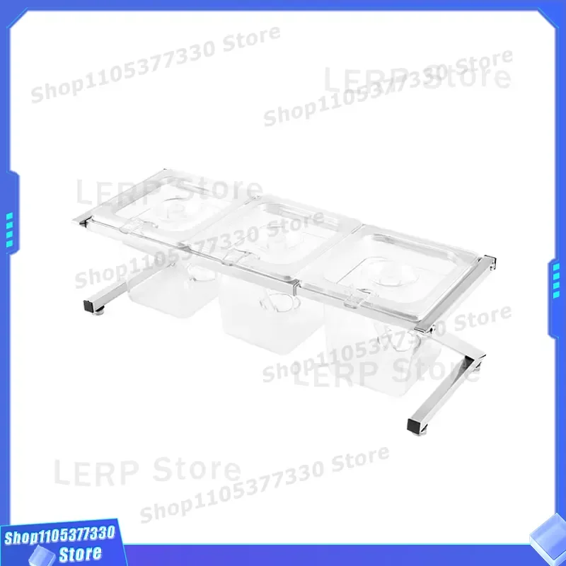 Commercial Hotel Restaurant Kitchen Accessories Fruit Salad Station Set Seasoning Box Vanilla Beverage Bar Organizer Vanilla