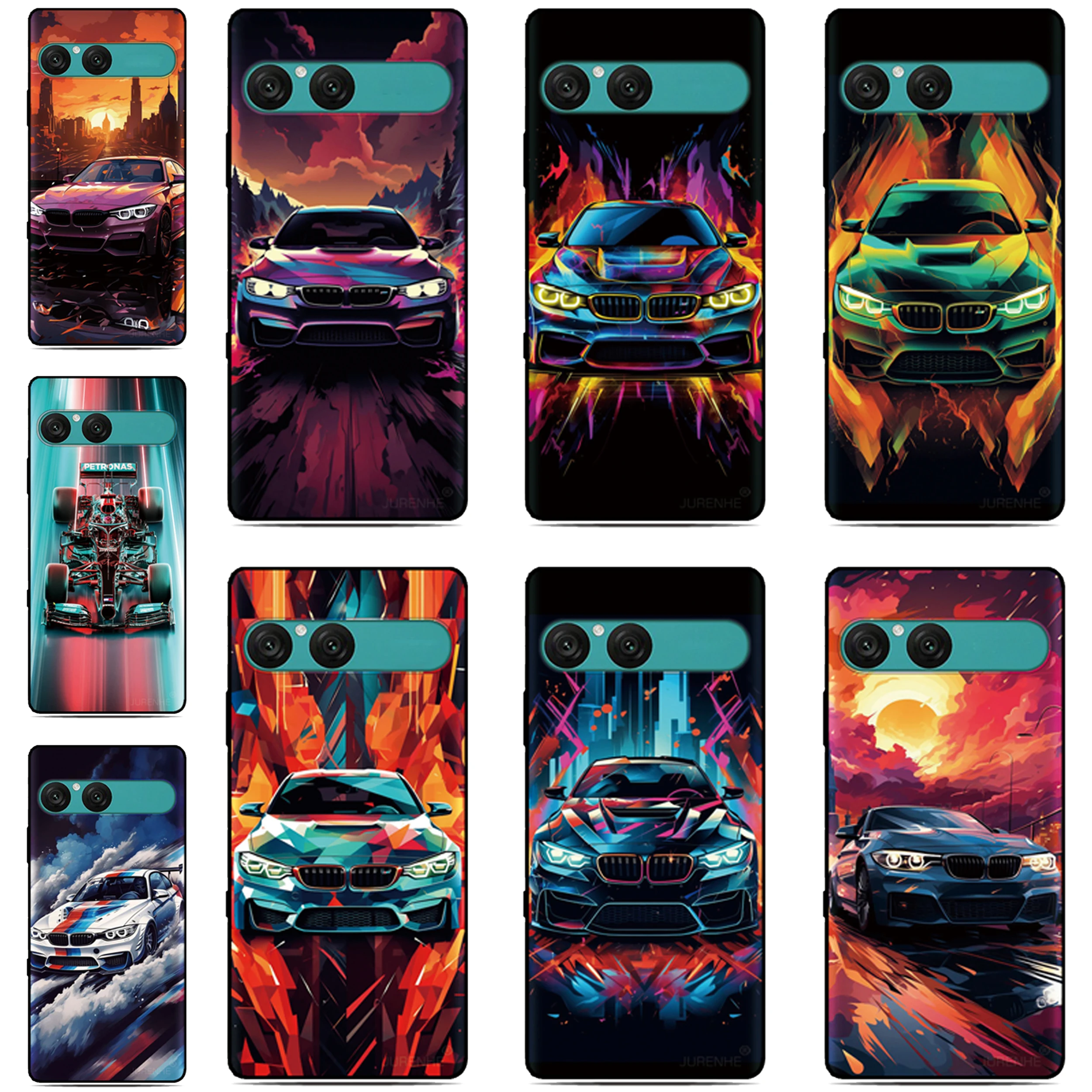 Cool Car Painted Case For ASUS Zenfone 10 9 8 Flip 5z ROG Phone 2 3 5 5s 6 7 Pro ZS630KL Silicone Soft Back Cover Funda