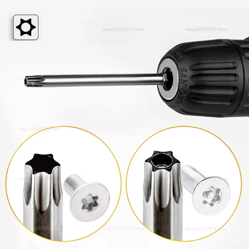 Magnetic Hex Shank Universal Drill Wrench Compatible with Power 8Pcs Screwdriver Bits Set T8 T10 T15 T20 T25 T27 T30 T40
