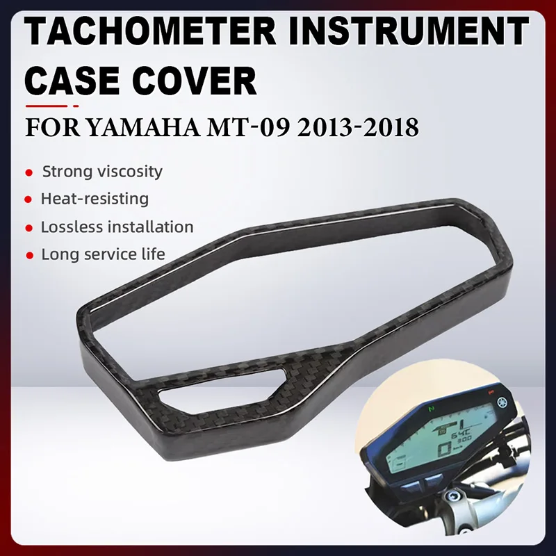 For Yamaha MT09 MT-09 MT 09 2013 -2018 Motorcycle Accessory Carbon Fiber Gauges Tachometer Instrument Case Cover