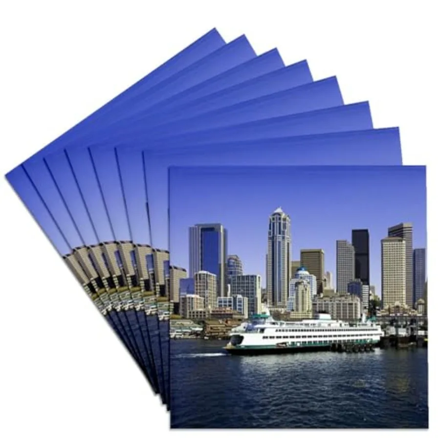 

CST_14266_4 Набор из 8 керамических подставок под кружки Seattle Ferry