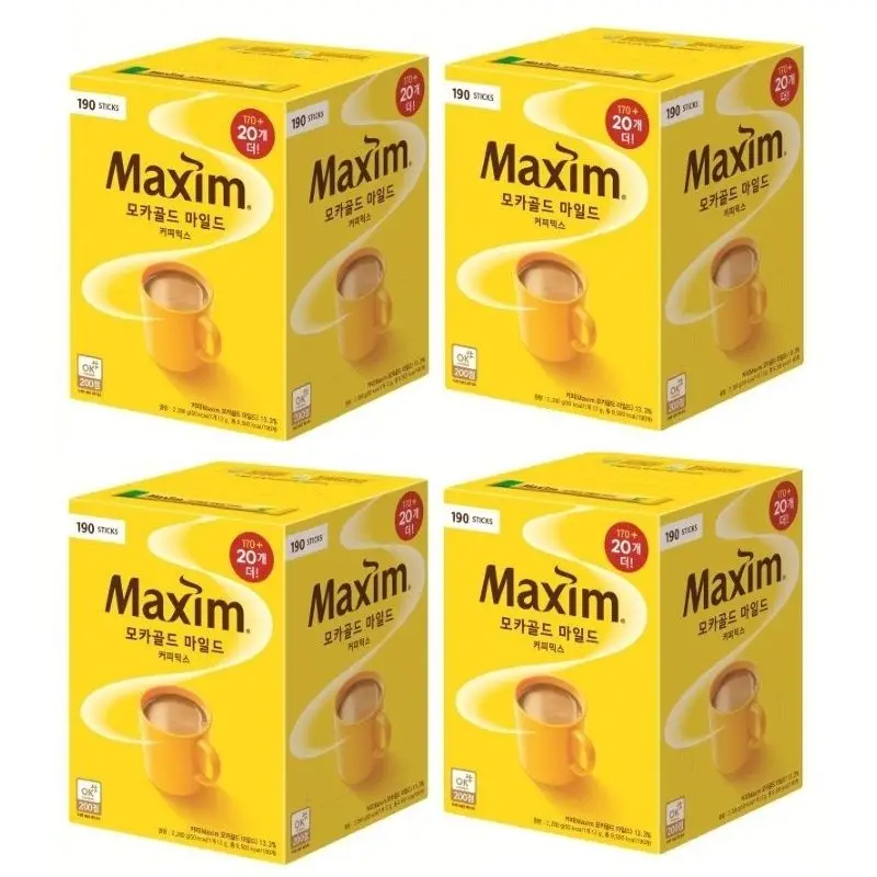 دونغسوه فودز موكا جولد 170+20 قطعة، 4 عبوات