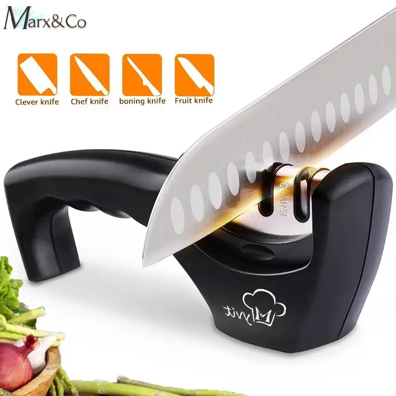 Knife Sharpener 3 Stages Professional Kitchen Sharpening Whetstone 1pcs/set Tungsten Diamond Ceramic Grinder Chef Accessories