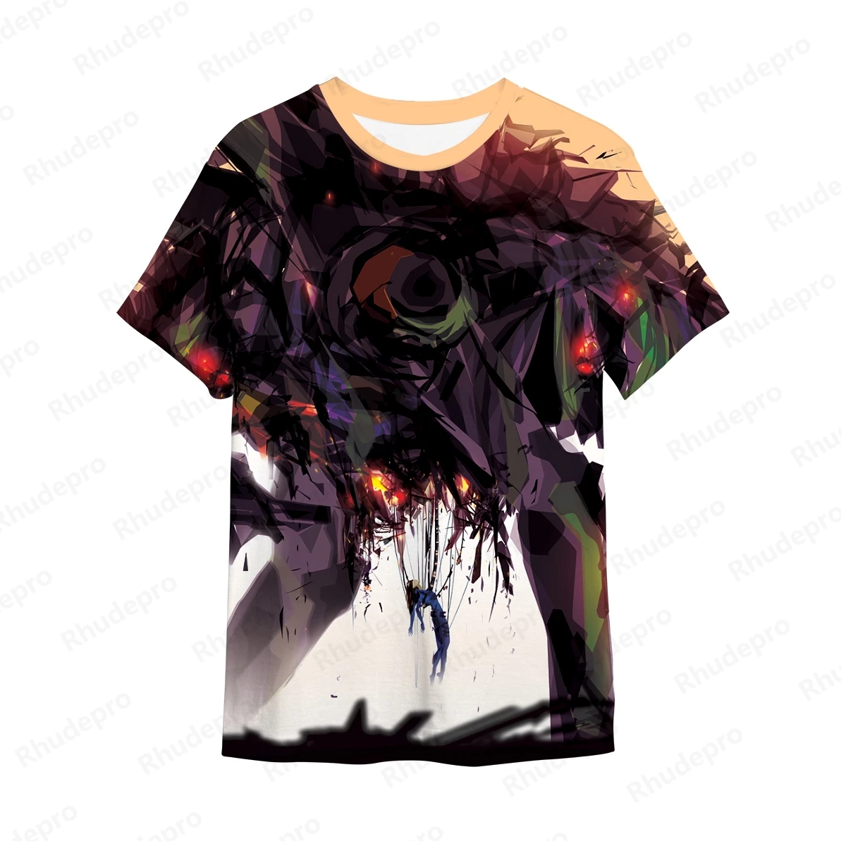 2024 Tops Neon Genesis Evangelion Fashion Y2k Clothes Short Sleeve Clothing Men\'s T-shirt New Gift Trend T-shirts High Quality