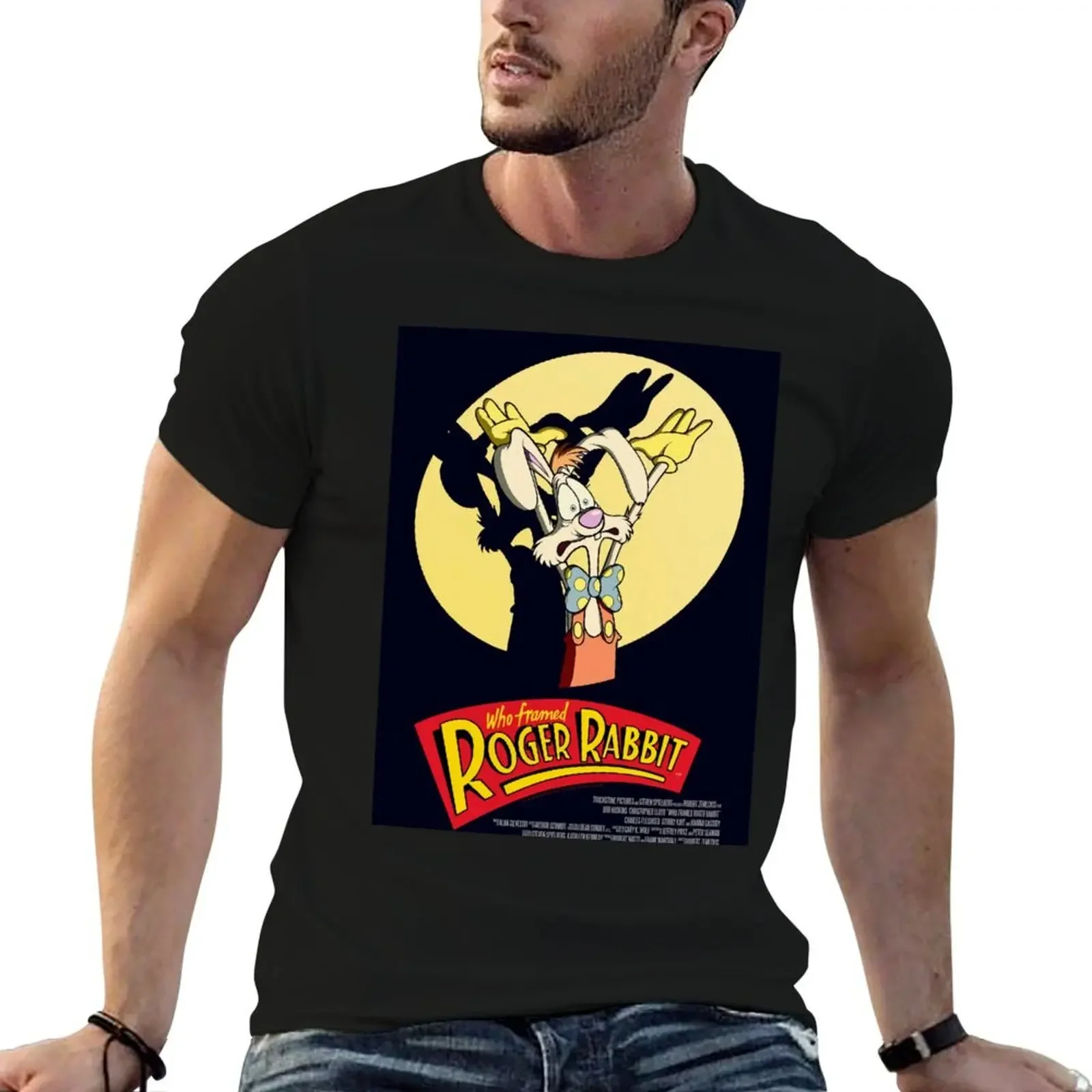 

Roger Rabbit Movie Poster T-Shirt Anime t-shirt vintage clothes funny meme t-shirts Luxury man men clothings