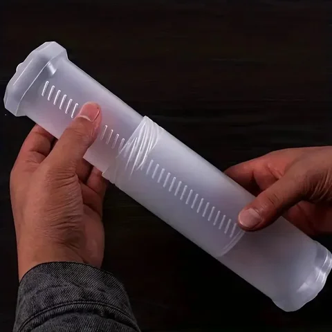 1PCS Transparent ABS telescopic pen holder, art painting brush pencil holder, suitable for outdoor sketching brush storage