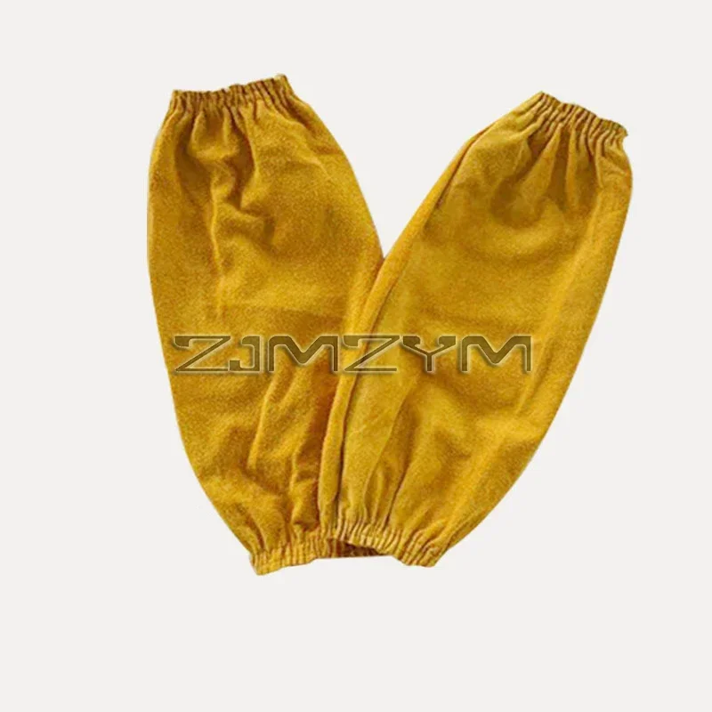 Leather Welding Work Sleeves for Men&Women,Heat&Flame Resistant Arm Protection One Size Flame-Resistant Welding Sleeves рукавиці