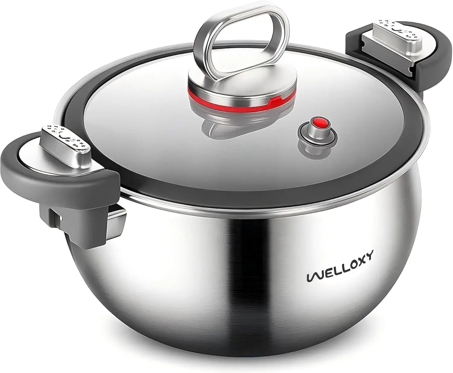 

Трехслойная кастрюля из нержавеющей стали высотой 7,5 карата с плотной герметичной крышкой для быстрого приготовления пищи, сверхмощные кастрюли для тушения/супа/кастрюли