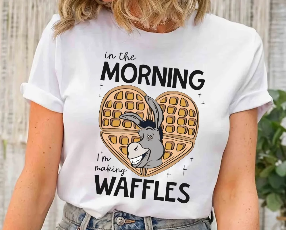 ديزني بيكسار شريك قميص حمار في الصباح أنا صنع الفطائر تي شيرت ديزني وورلد الأسرة تي شيرت ديزني لاند رحلة عطلة