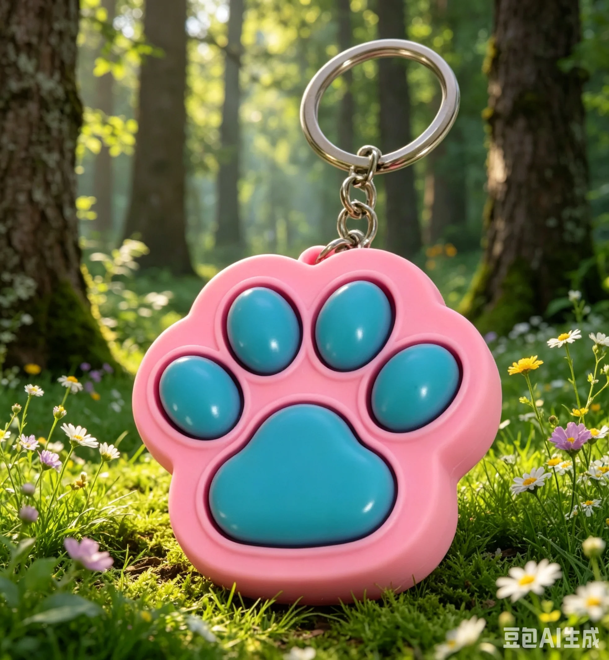 2026Kawaii Cat Claw Pop It Fidget Toy Keychain Color Matching Push Bubble Anti-anxiety Squeeze Pendant Portable Mini Sensory Toy