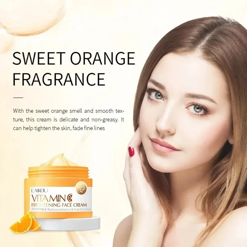 

Vitamin C for Face Cream Pigments Dark Spots Removal Whitening Moisturizing Facial Cream Lightening Skin Care Beauty Health