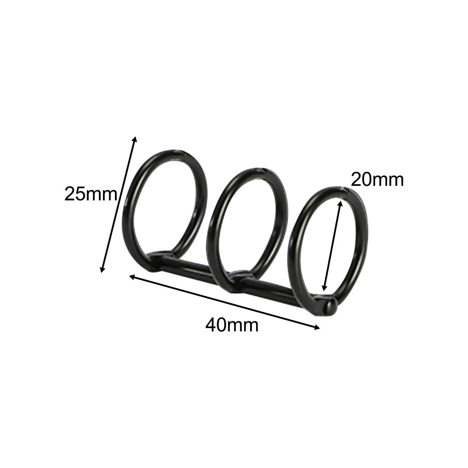 5Pcs 3 Ring Metal Loose Leaf Binders for Photo Album Binding Notebook Diary